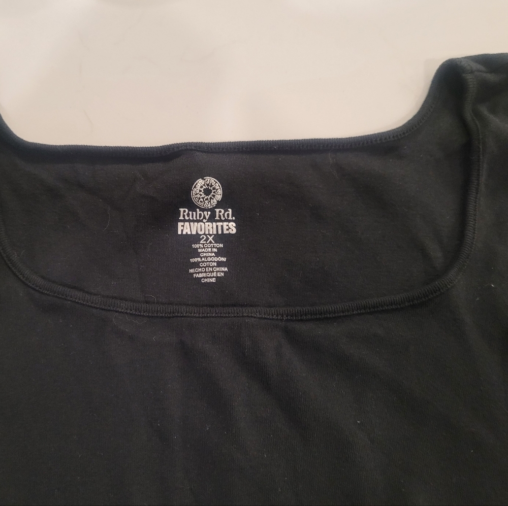 Ruby Rd Black Tank Top Size 2X - Picture 3 of 4